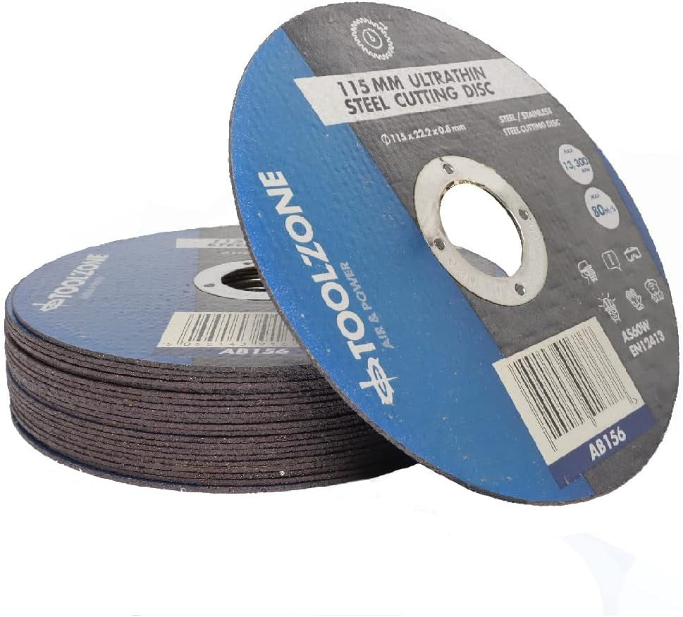 (10PK) 115mm Metal Cutting Discs - Stainless Steel Mild Steel Iron Ultra Thin Profile Slitting Discs Fast and Clean Cutting