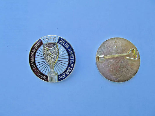 Vintage England 1966 World Cup Winners Enamel Pin Badge, Collectable Football Memorabilia, Mint Condition