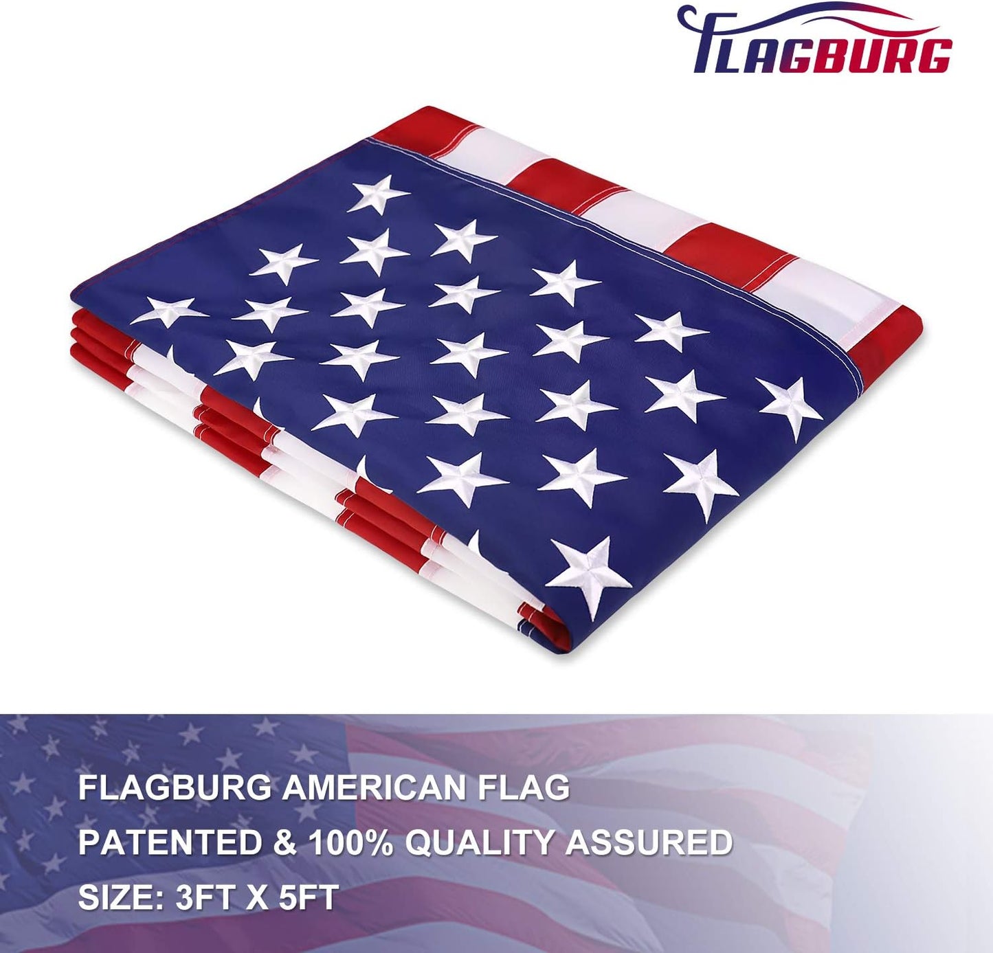 Embroidered American Flag 3x5ft – Heavy-Duty LIMITED-TIME DEAL